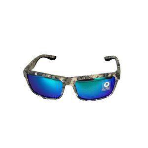 Kreedom Polarized Camo Sunglasses Blue Mirrored Lenses Unisex Modern Eyewear NEW